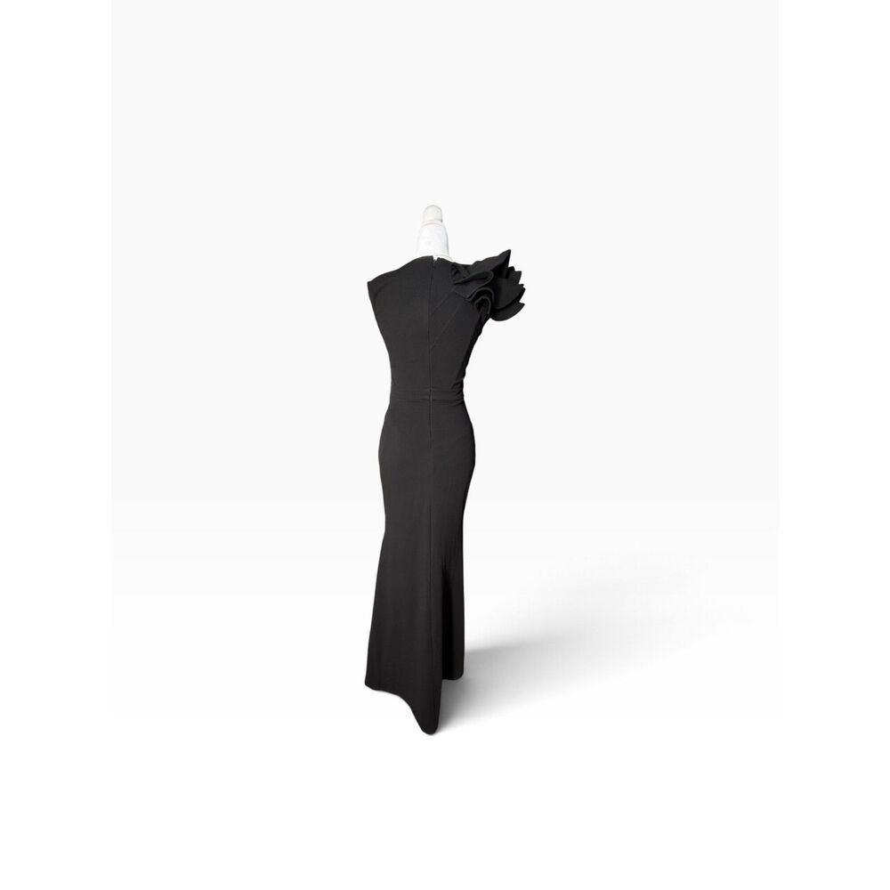Lulus Black One-Shoulder Ruffle Maxi Dress S - Picture 3 of 11